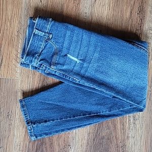 Jegging Jeans, Wonder Nation, Size M (7/8), Dark Blue Distressed Denim